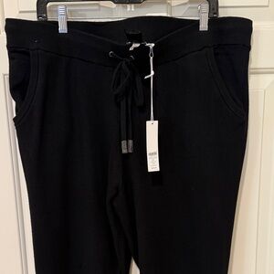 Chico's Black Ankle Pants with Beaded Drawstrings